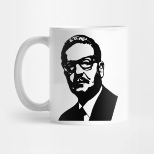 Salvador Allende Silhouette - Chilean Socialist, Leftist, Marxist Mug